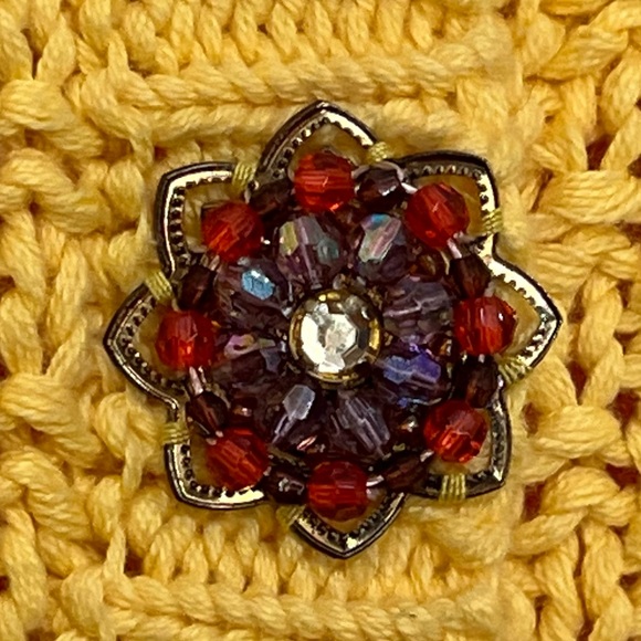 Vintage Parisian Signature Cardigan Sweater Boho - Picture 2 of 8